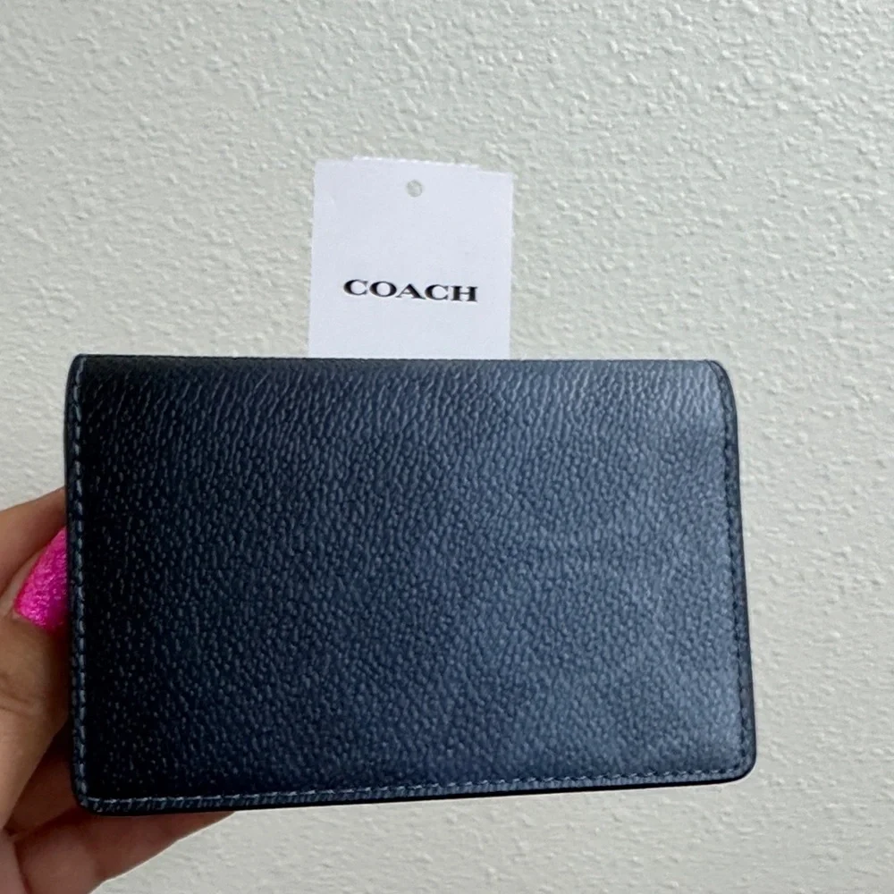 Coach ombré men's Leather Card & Key Holder